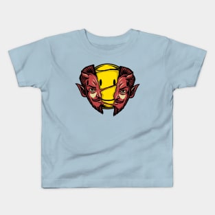 deep smile logo devil Kids T-Shirt